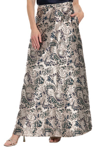 Waverly Skirt in Retro Metallic Jacquard