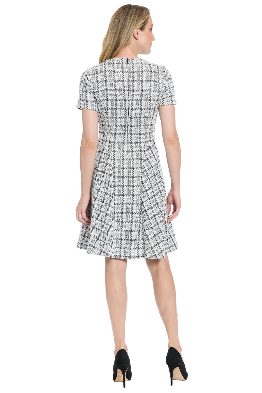 Gianna Fit & Flare Tweed Dress