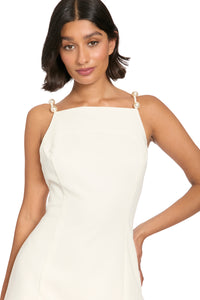 Rowe Pearl Strap Pleated Maxi Dress