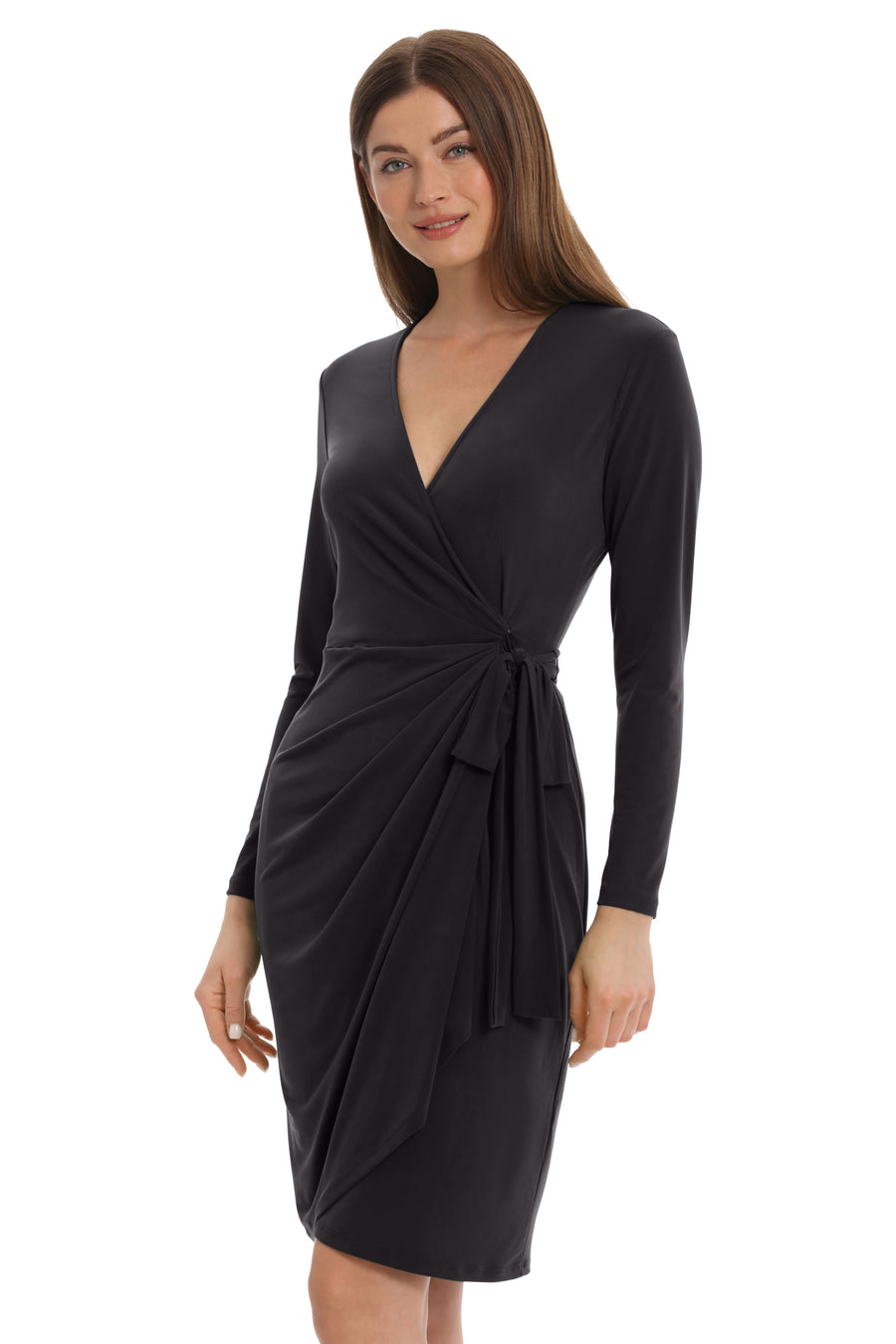 LONG SLEEVE WRAP DRESS Maggy London LONG SLEEVE WRAP DRESS Maggy London