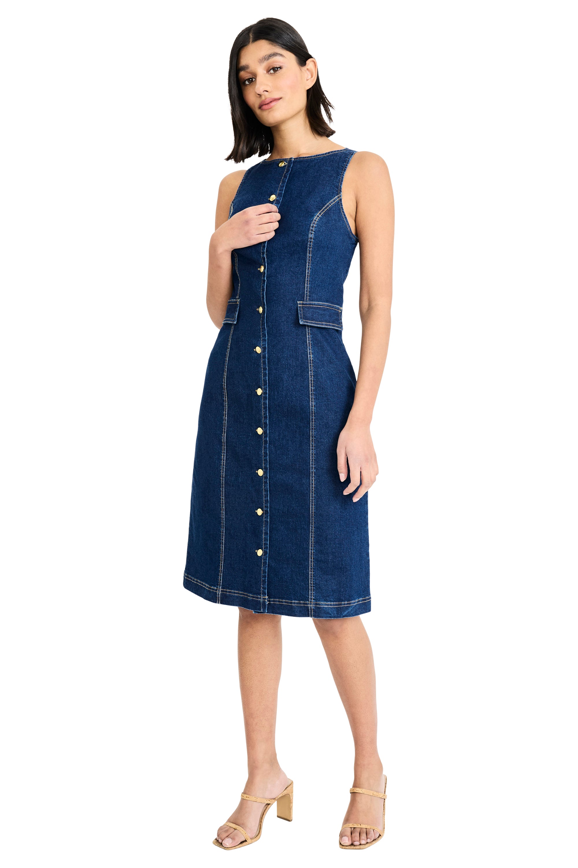 london denim dress Shop Liberty 2 In 1 Detachable Denim Blue Midi Dress | Jaded London