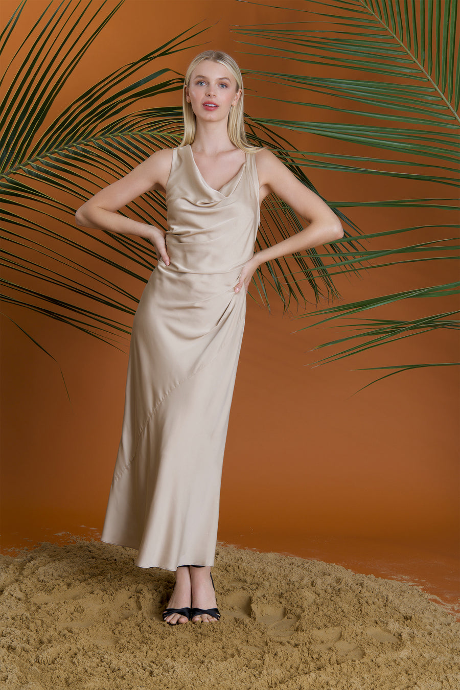 ASYMMETRICAL DRAPED GOWN Maggy London ASYMMETRICAL DRAPED GOWN Maggy London