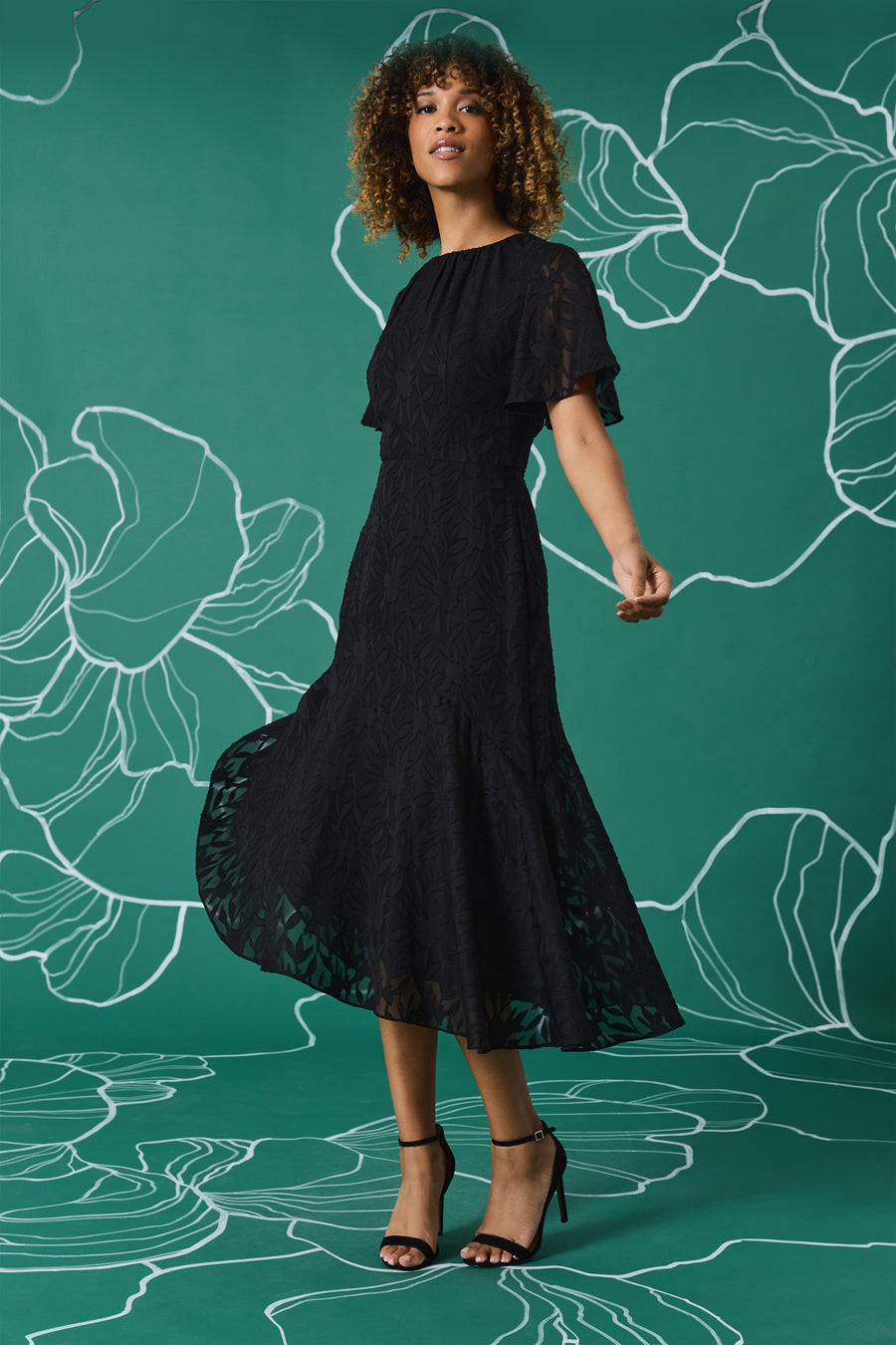 Midi Sheath Maggy London Illusion Yoke Crepe Sheath Dress Maggy