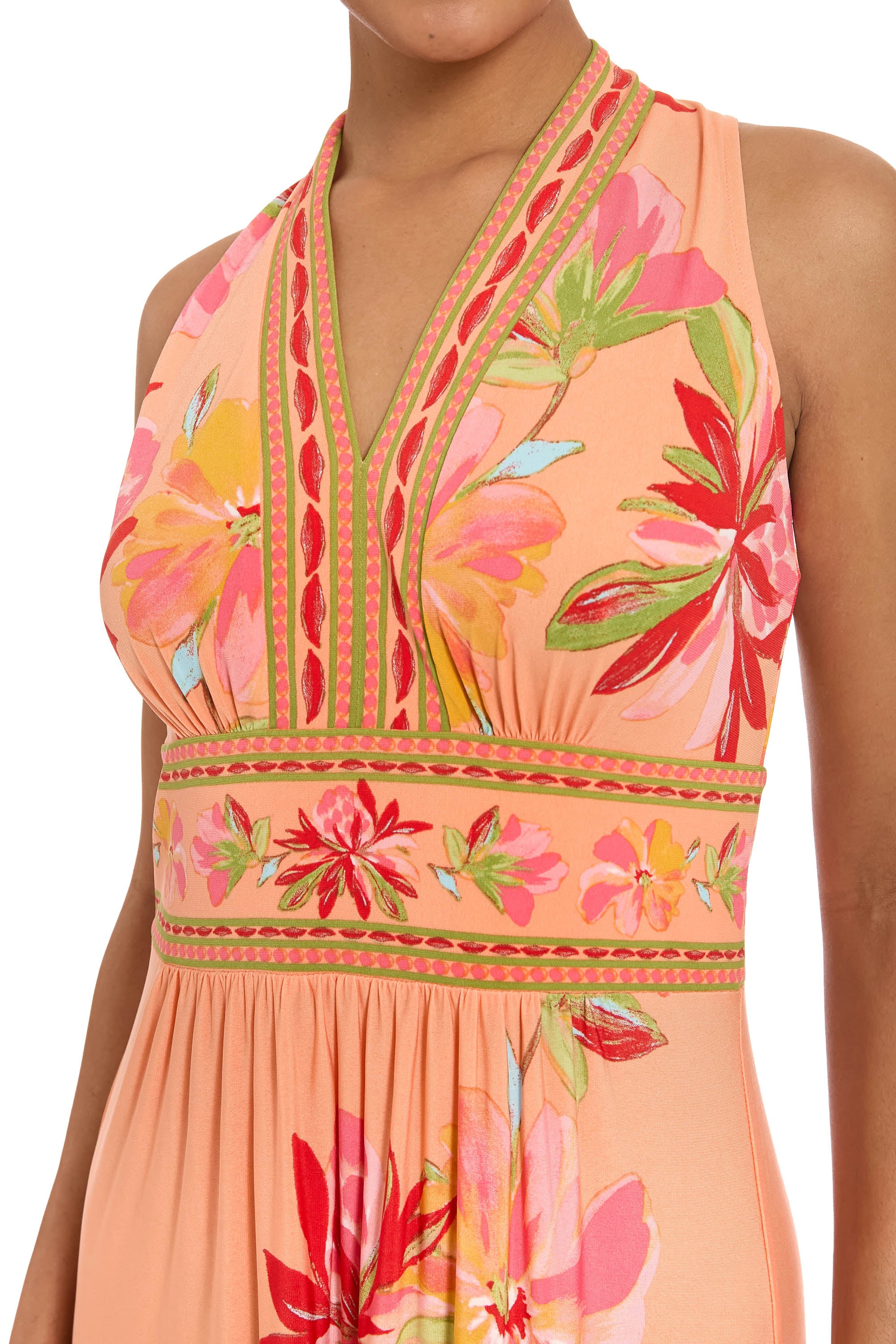 McKay Maxi in Tropical Palms A-Line Sleeveless Dress | London