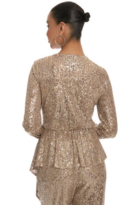 Tribeca Top in 2 Tone Sequin