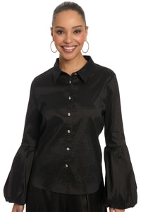 Cerah Blouse Lustrous Bubble Sleeve