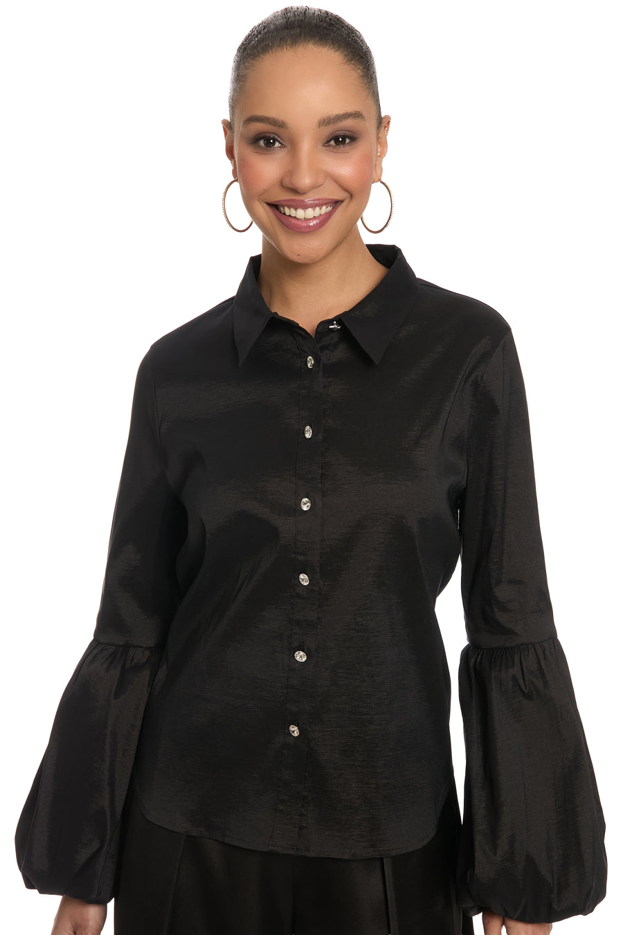 Cerah Blouse Lustrous Bubble Sleeve