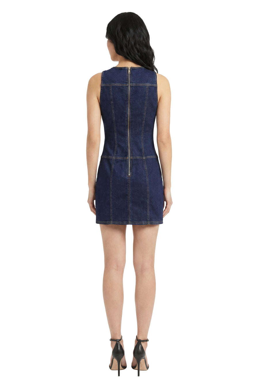 Leo Cotton Denim Mini Sheath