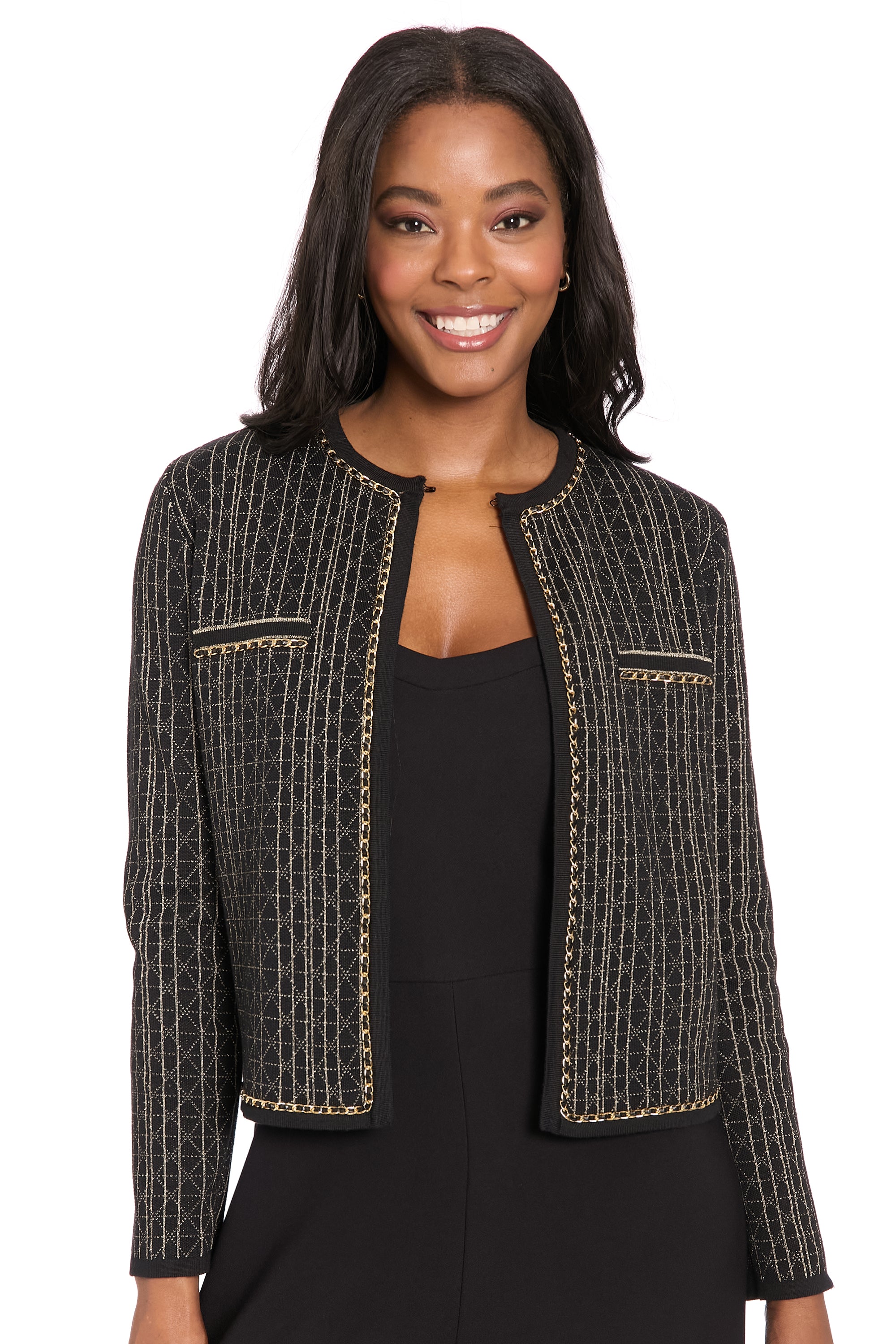 Earl Gold Chain Sweater Cardigan