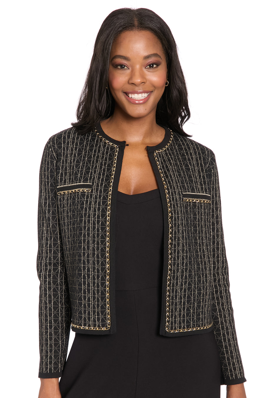 Earl Gold Chain Sweater Cardigan