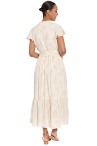 Debby Ruffle Neck Maxi Shirtdress