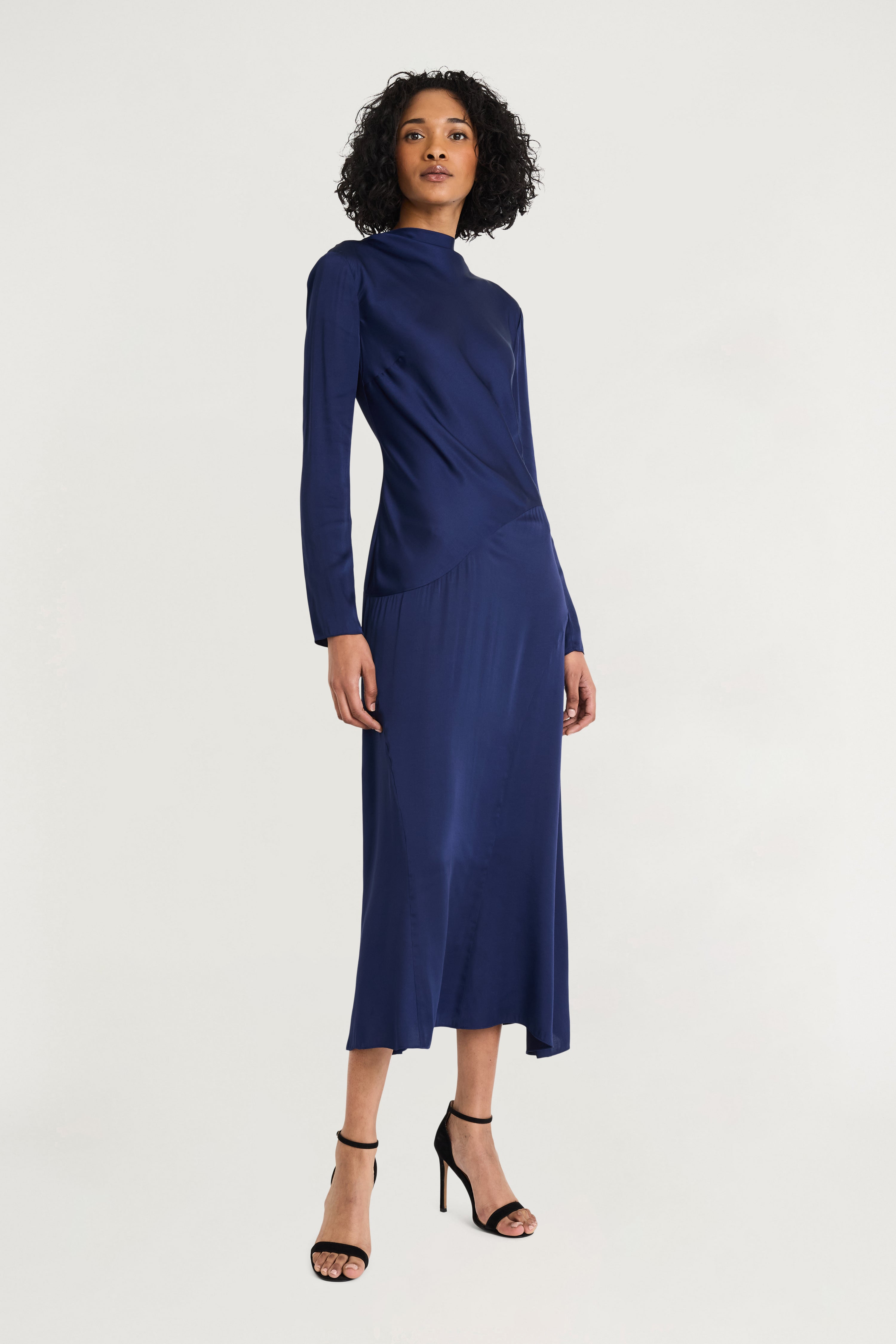 Luxely Long Sleeve Mock Neck Maxi Dress Luxely Long Sleeve Mock Neck Maxi Dress