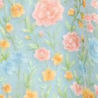 Constance Midi Sheath Dress in Bouquet Embroidery