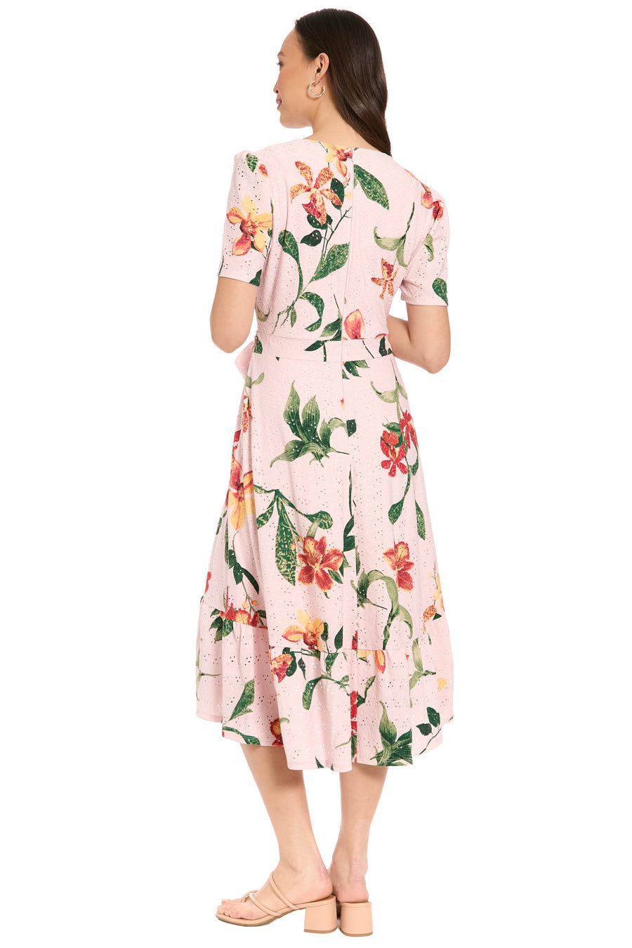 Danixa Ruffle Wrap Eyelet Scroll in Wild Orchid