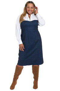 Kendal Long Sleeve Denim Collared Sheath