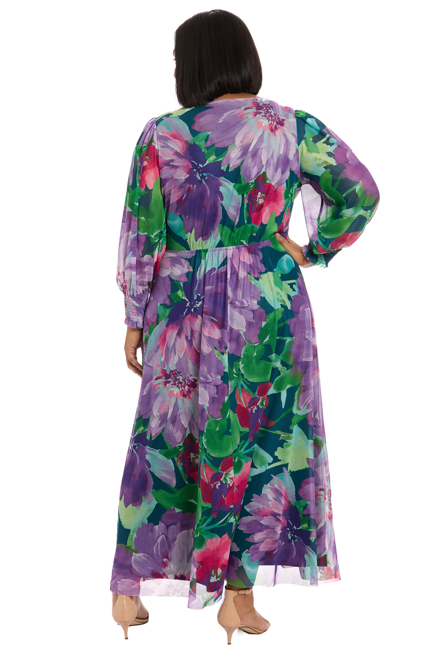 Ruth Long Bishop Sleeve Maxi in Majestic Garden | London Times Maggy London Ruth Long Bishop Sleeve Maxi in Majestic Garden | London Times Maggy London