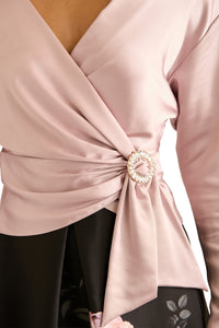 Elms Long Sleeve Wrap Top