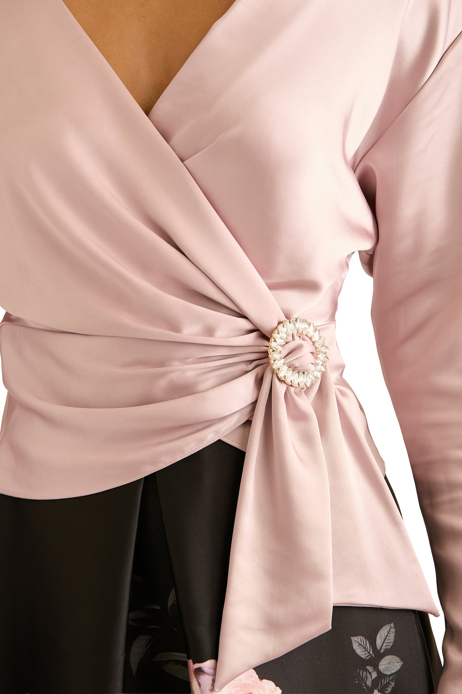 Elms Long Sleeve Wrap Top