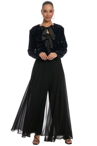 Kennedy Sequin Bow Cardigan