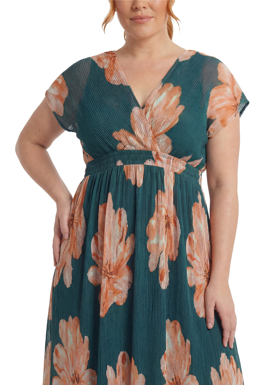 Diondra Empire Pleated Mesh Midi