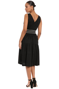 Benita Smocked-Waist Sleeveless Midi