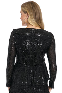 Tribeca Top Long Sleeve Sequin
