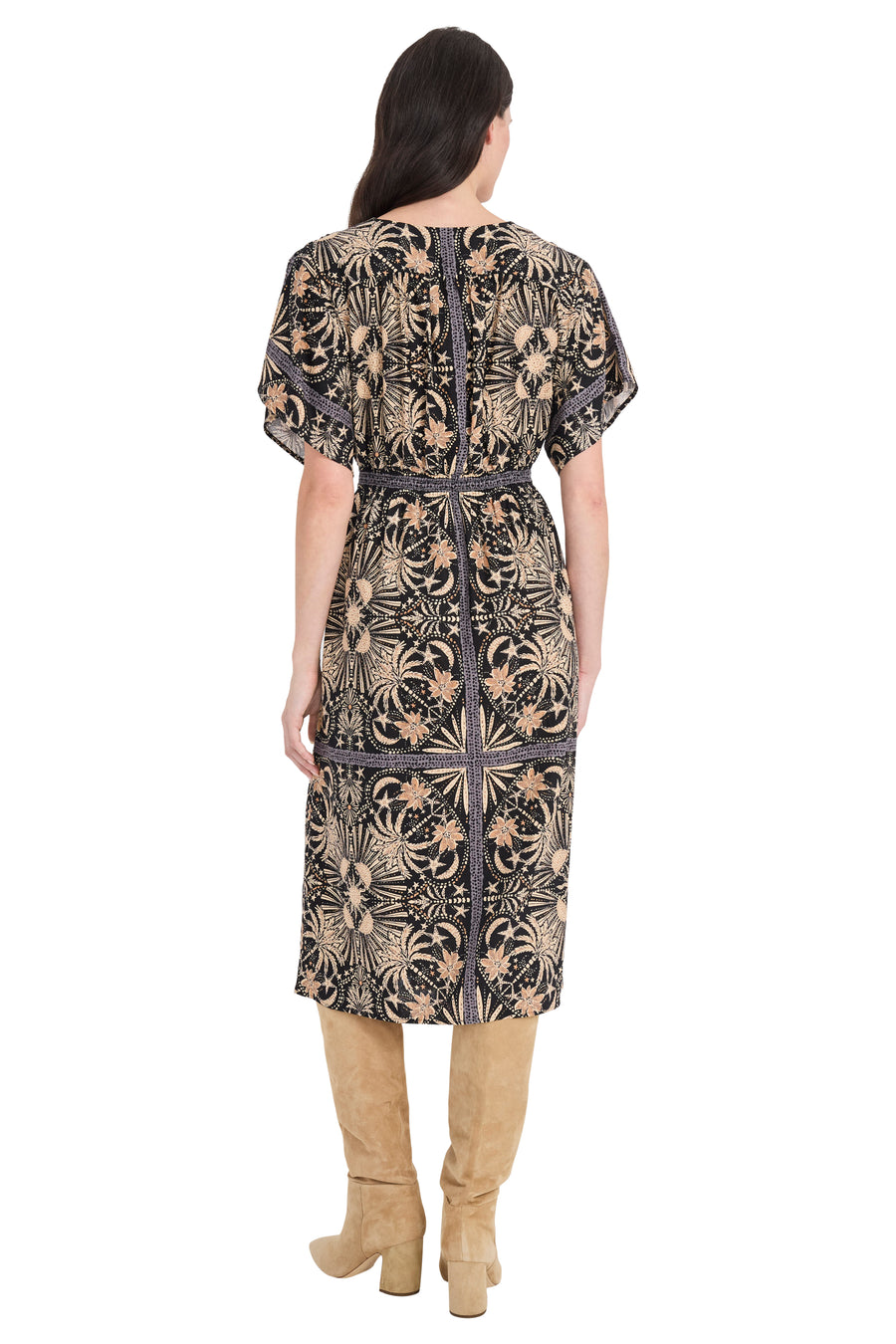 Jackson Smocked Waist Printed Midi Dress