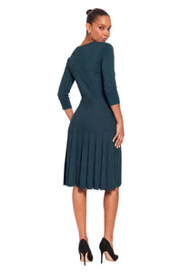 Sybil Pleated Sweater Dress