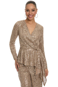 Tribeca Top in 2 Tone Sequin