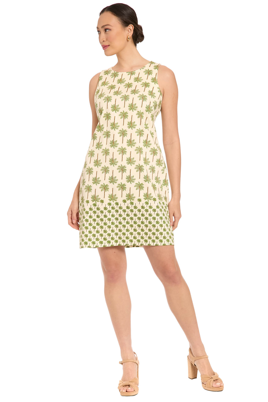 Miranda Cotton Shift in Palm Field Border