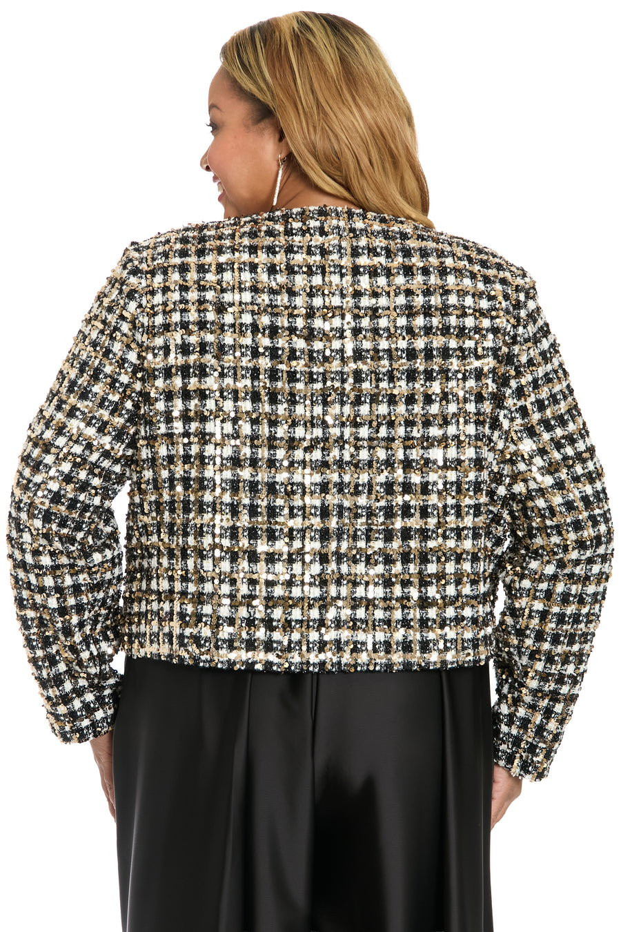 Greenwich Shimmer Tweed Jacket with Bow