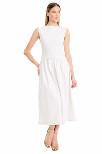 Melinda Denim Drop Waist Midi