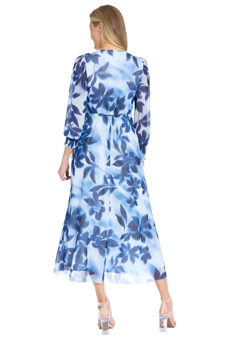 Ruth Long Bishop Sleeve Maxi in Tonal Shadow Floral