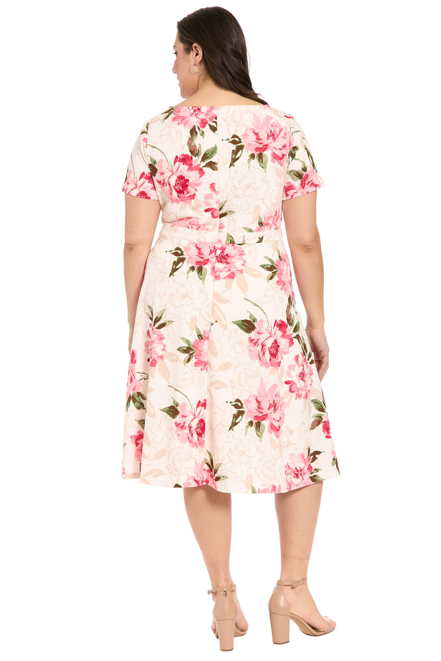 Colleen Neck Side Tie in Outlined Roses