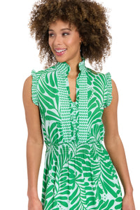 Consuela Sleeveless Maxi in Leaf Print
