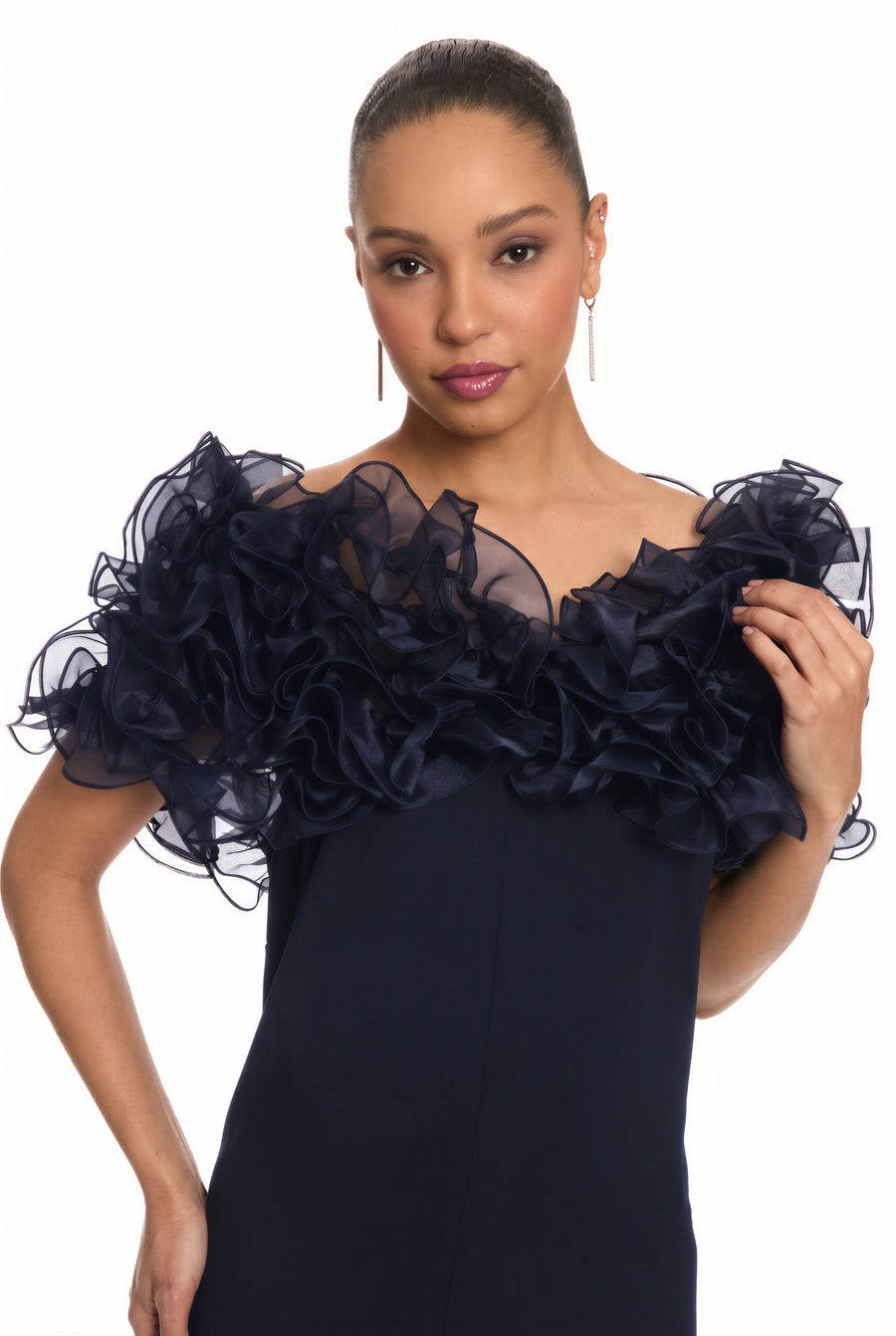 Chandra Ruffle Organza Shawl