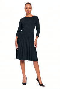 Sybil Pleated Sweater Dress