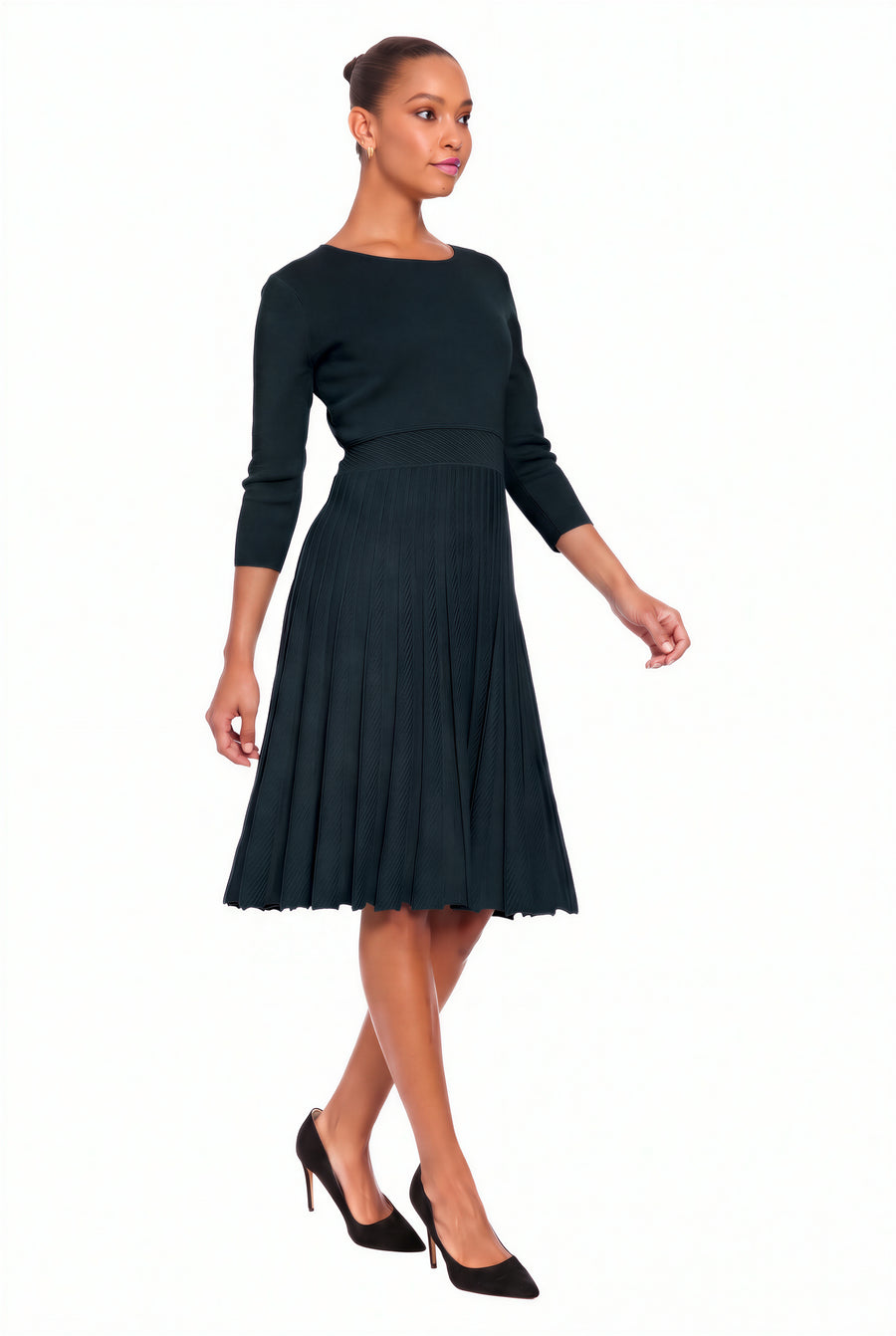 Sybil Pleated Sweater Dress