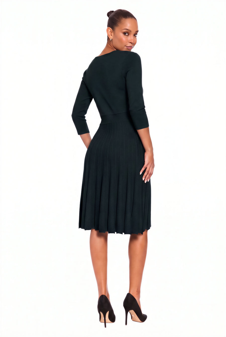 Sybil Pleated Sweater Dress