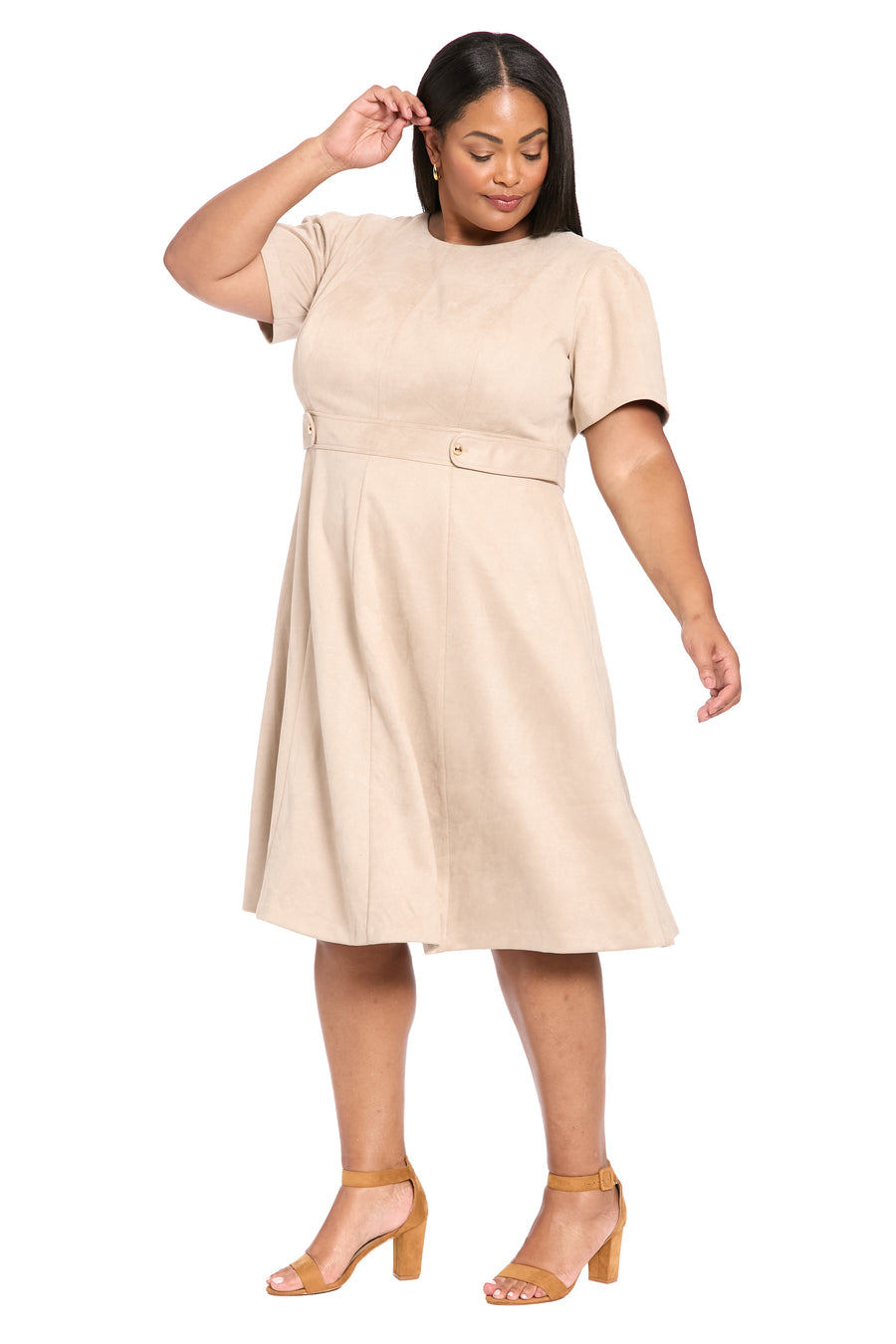 Quill with Short Sleeves in Suede