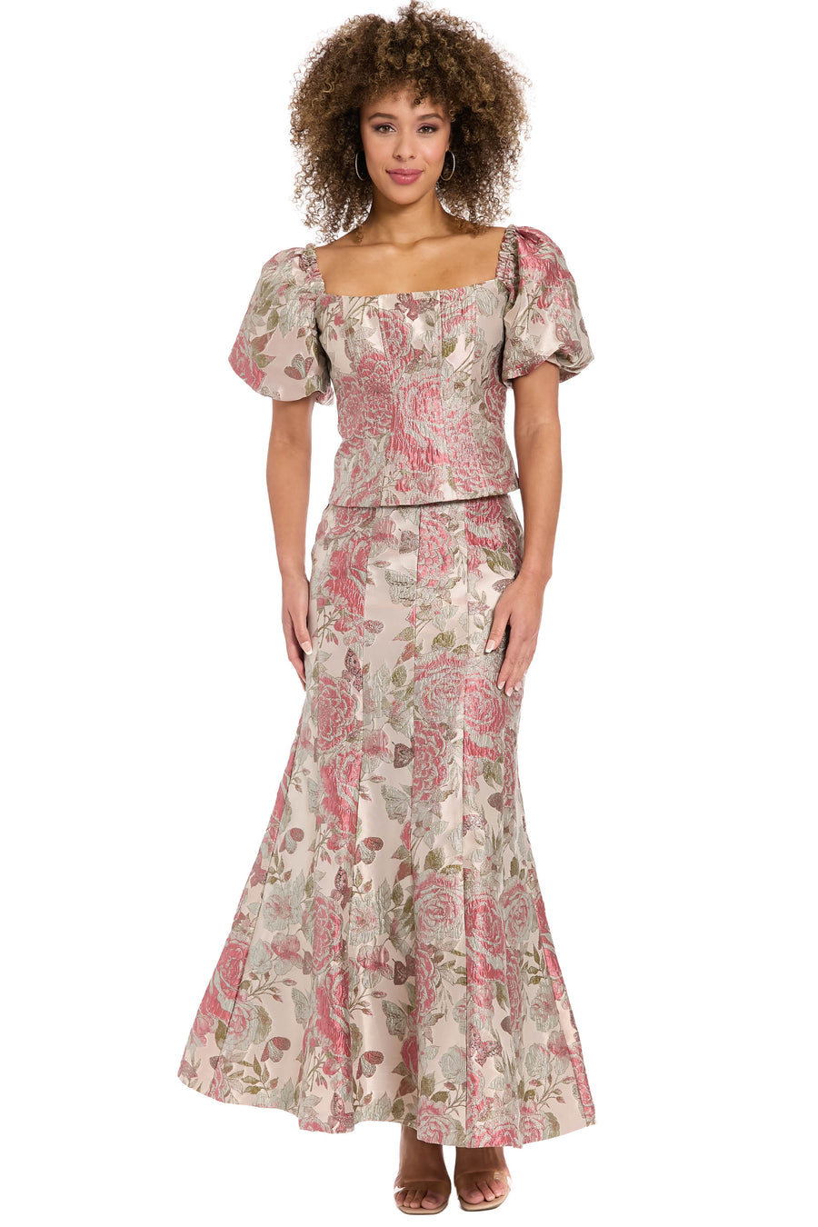 Robinson Seamed Ballroom Skirt in Vintage Rose