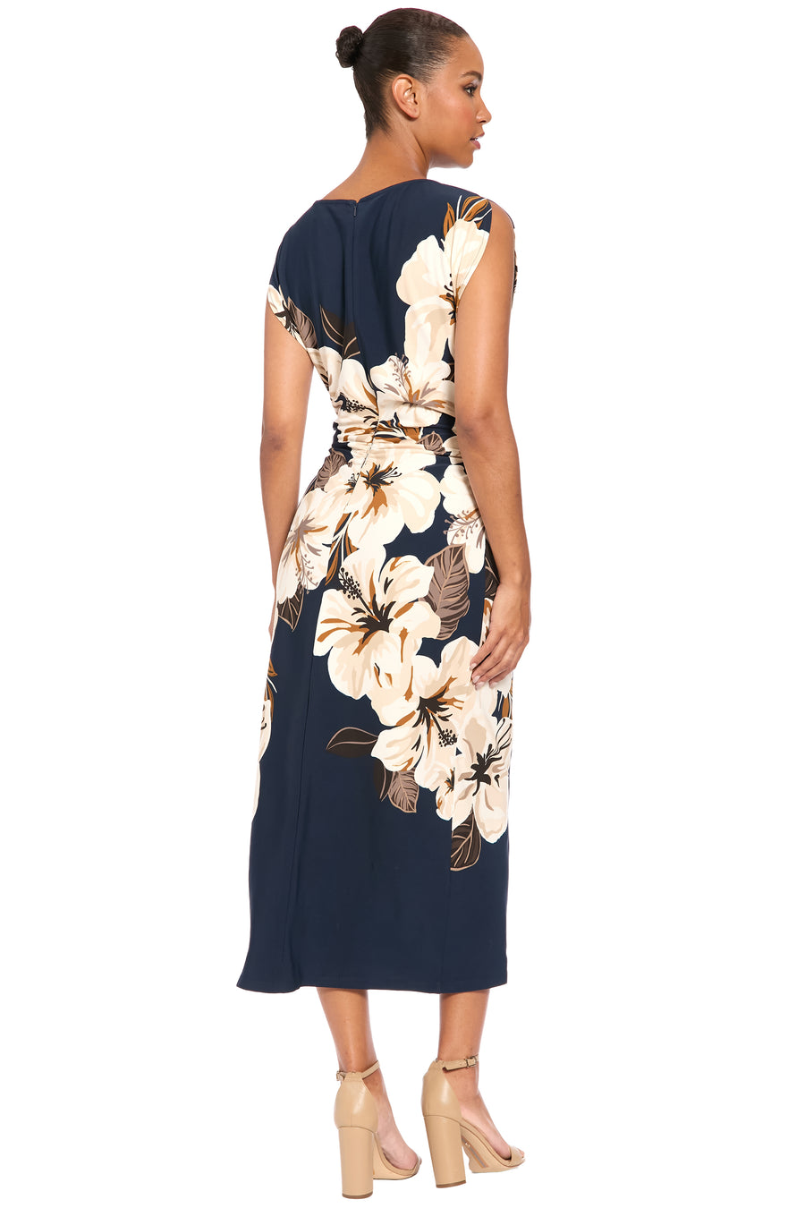 Margeaux Cowl Midi in Maximalist Floral