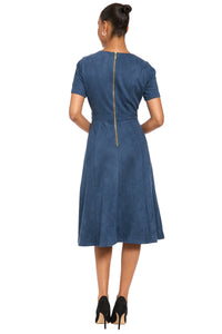 Quill with Short Sleeves in Suede