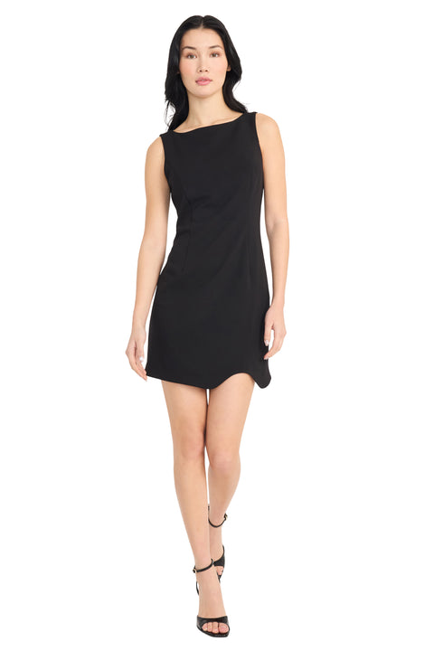 knee length dresses for ladies Pia Sheer-Corset Satin Mini Homecoming Dress -PromGirl main image 1