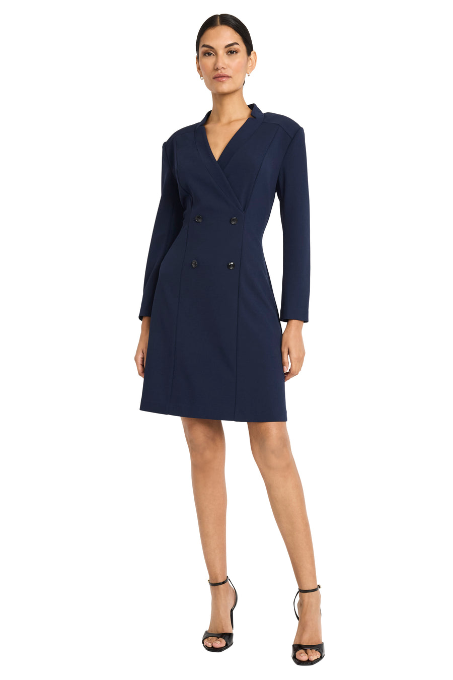 Sabine Long Sleeve Tuxedo Dress Sheath Mini | Maggy London CEDAR / Standard / 14 Sabine Long Sleeve Tuxedo Dress Sheath Mini | Maggy London CEDAR / Standard / 14