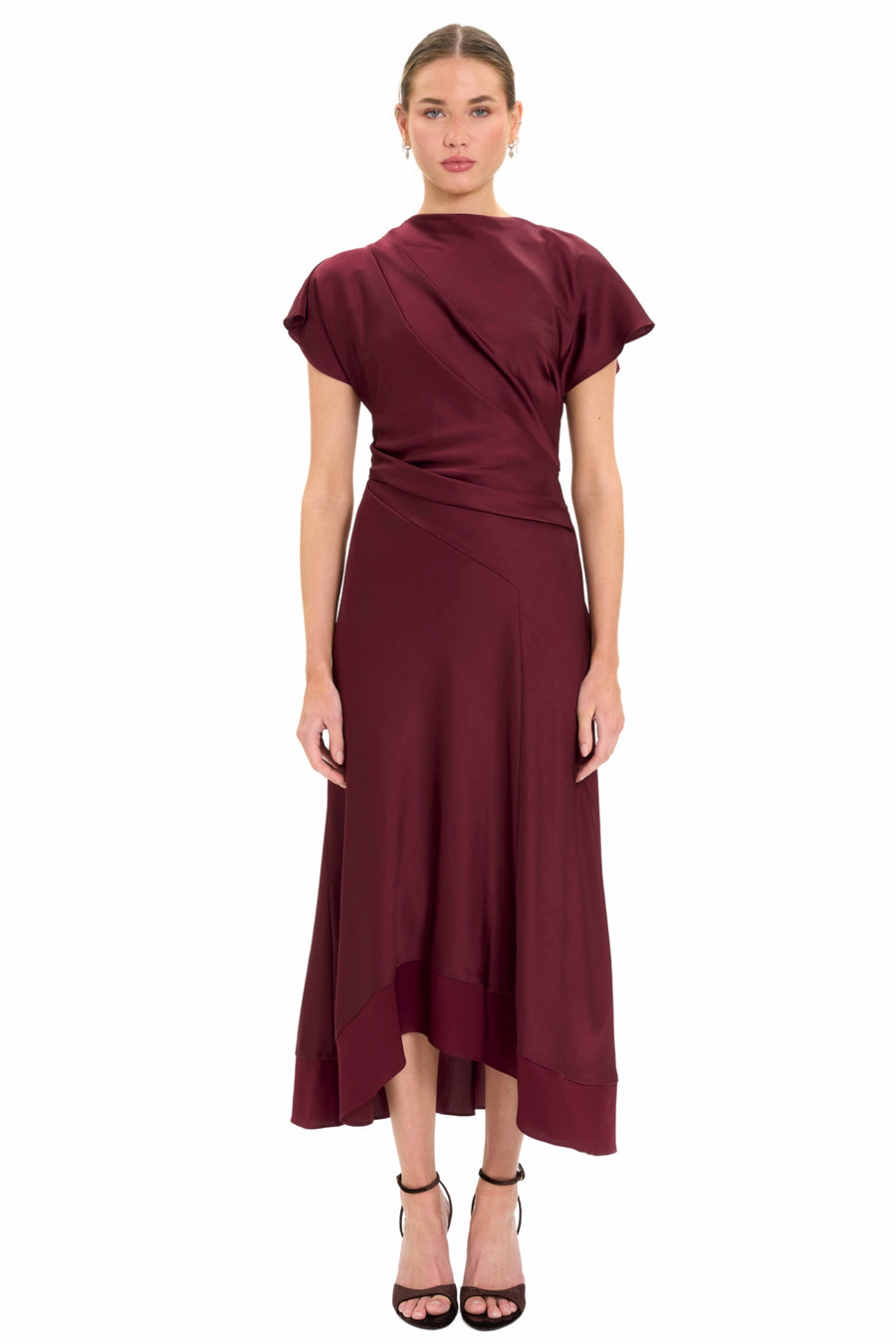 Bindi Flutter Sleeve A-Line Midi