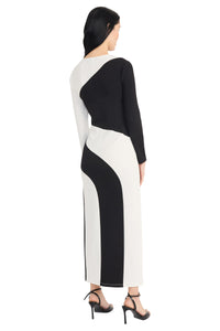 Juanita Long Sleeve Color Block Maxi - FINAL SALE
