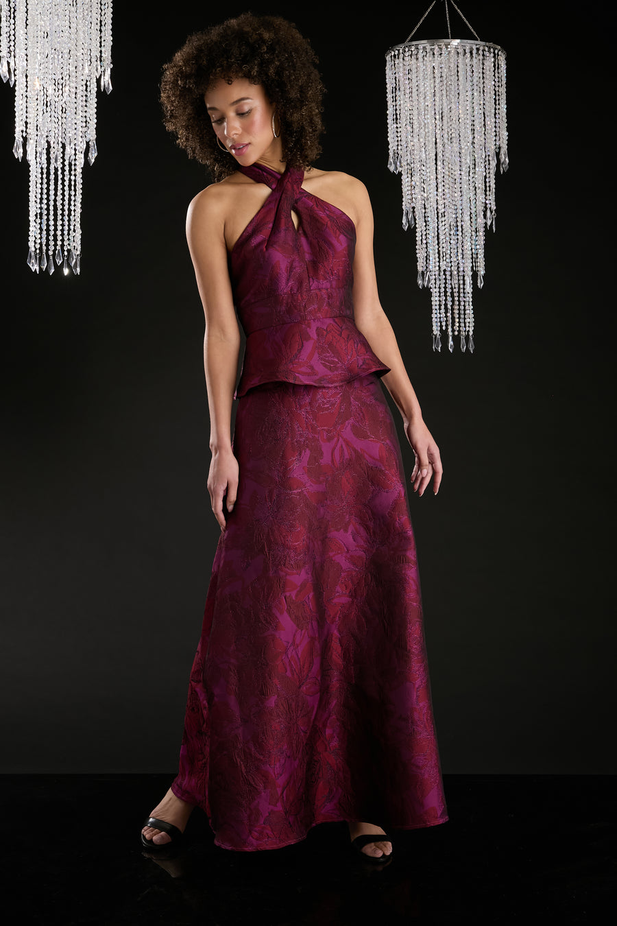 Waverly Floor Length A-Line Skirt Fit and Flare | Muse by Maggy London Waverly Floor Length A-Line Skirt Fit and Flare | Muse by Maggy London
