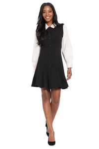 Britt Button-Front Mini Dress