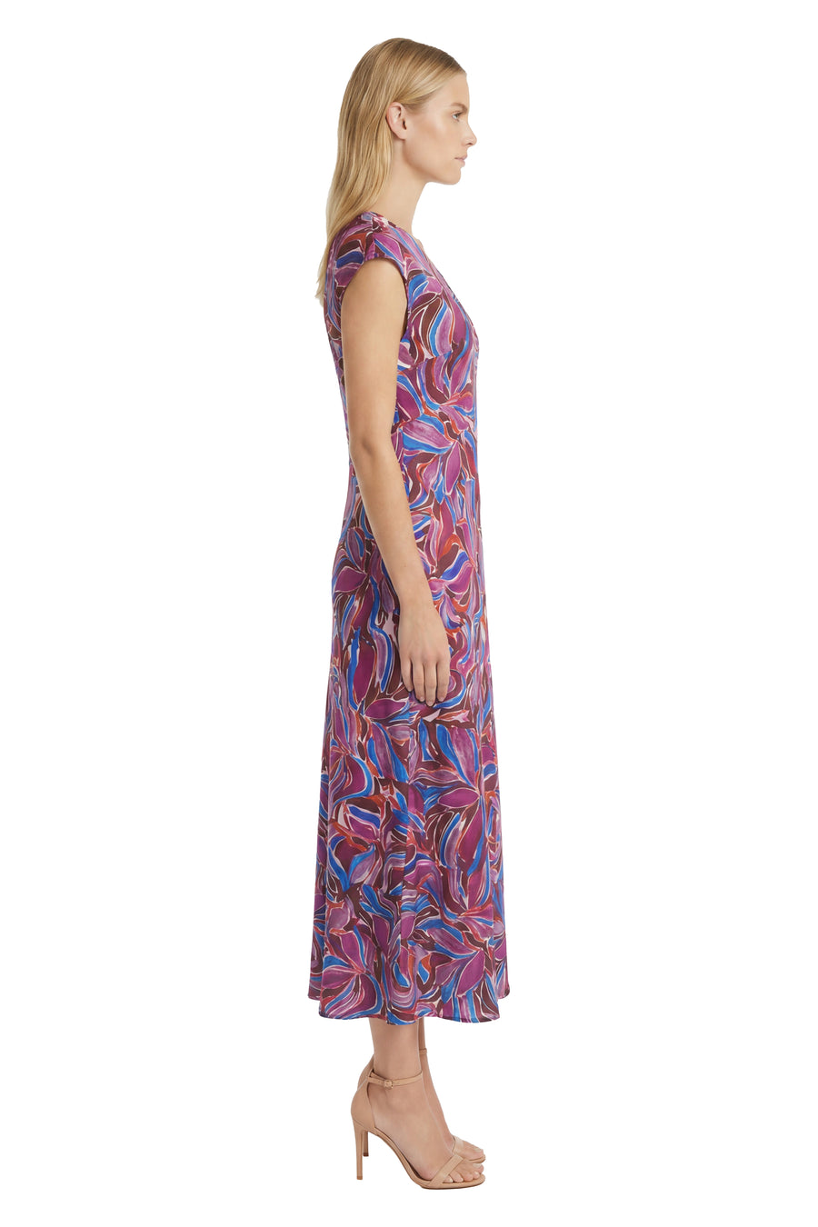 Isla Cap Sleeve Asymmetrical Midi